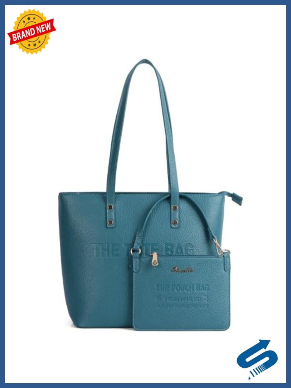Medium Top Handle Tote Bag PU Leather Women Purse Satchel
